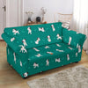 Dog Dalmatian Puppy Pattern Print Loveseat Cover-grizzshop