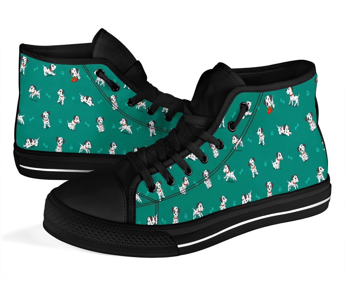 Dog Dalmatian Puppy Pattern Print Men Women's High Top Shoes-grizzshop