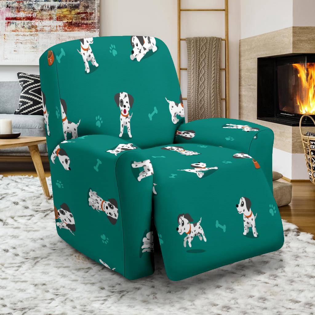 Dog Dalmatian Puppy Pattern Print Recliner Cover-grizzshop