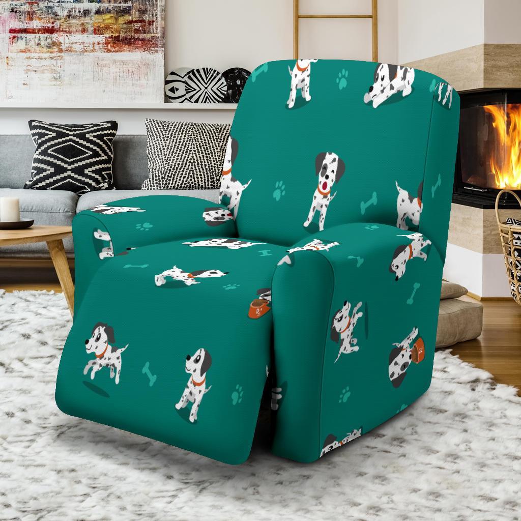 Dog Dalmatian Puppy Pattern Print Recliner Cover-grizzshop