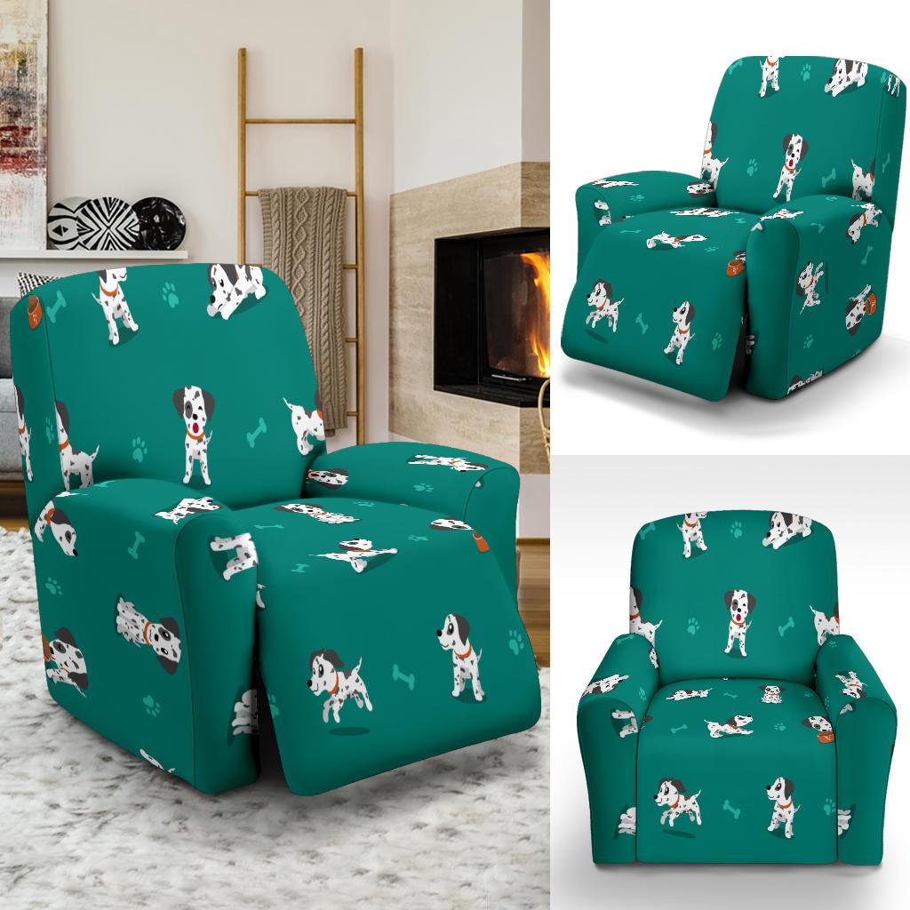 Dog Dalmatian Puppy Pattern Print Recliner Cover-grizzshop