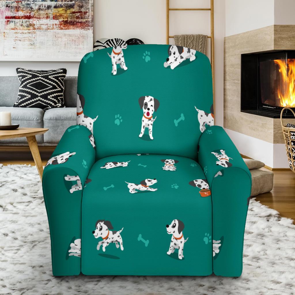 Dog Dalmatian Puppy Pattern Print Recliner Cover-grizzshop