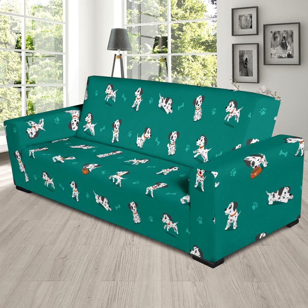 Dog Dalmatian Puppy Pattern Print Sofa Covers-grizzshop