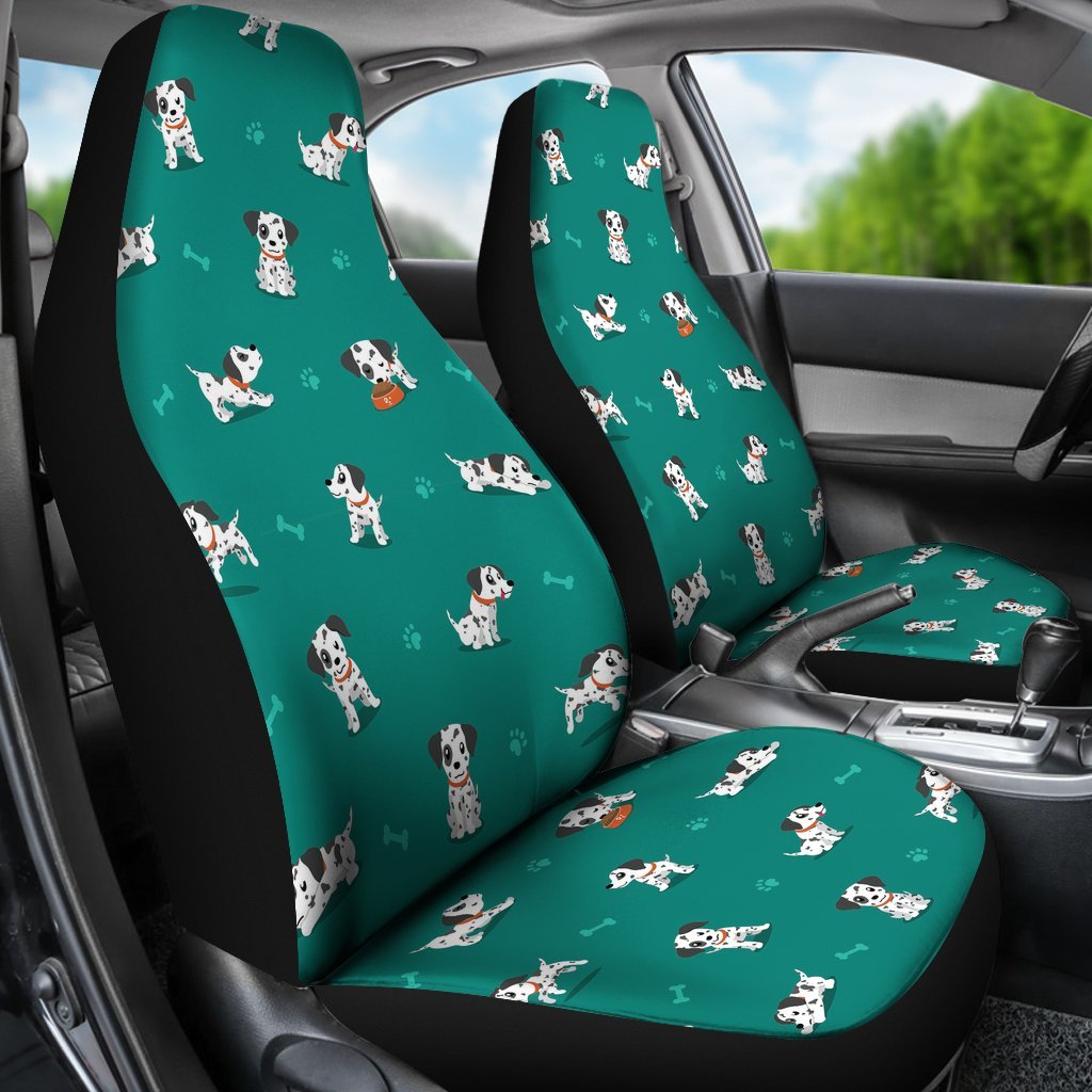Dog Dalmatian Puppy Pattern Print Universal Fit Car Seat Cover-grizzshop