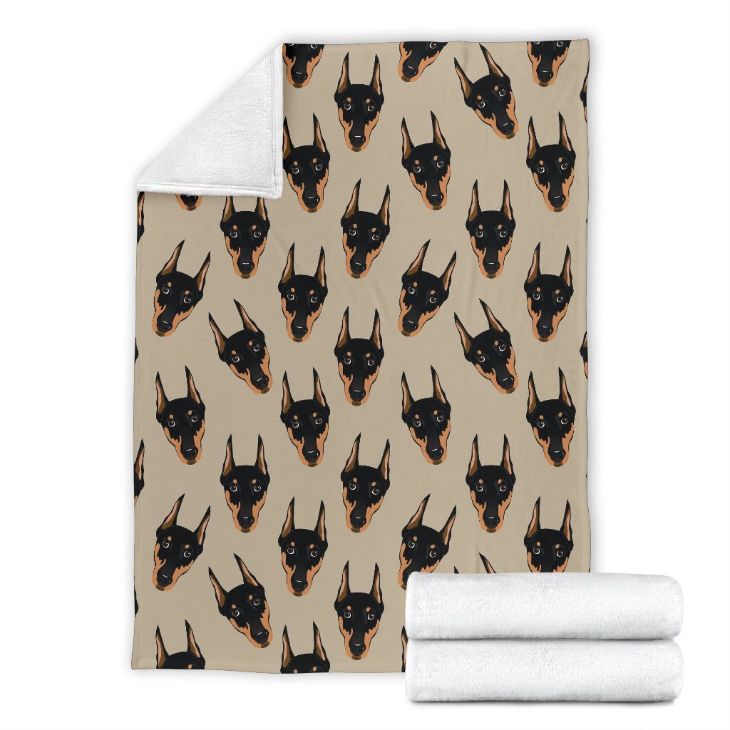 Dog Doberman Pattern Print Blanket-grizzshop