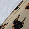 Dog Doberman Pattern Print Blanket-grizzshop