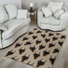 Dog Doberman Pattern Print Floor Mat-grizzshop