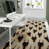 Dog Doberman Pattern Print Floor Mat-grizzshop