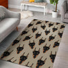 Dog Doberman Pattern Print Floor Mat-grizzshop