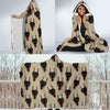 Dog Doberman Pattern Print Hooded Blanket-grizzshop