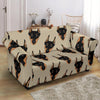 Dog Doberman Pattern Print Loveseat Cover-grizzshop