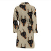 Dog Doberman Pattern Print Men Long Robe-grizzshop