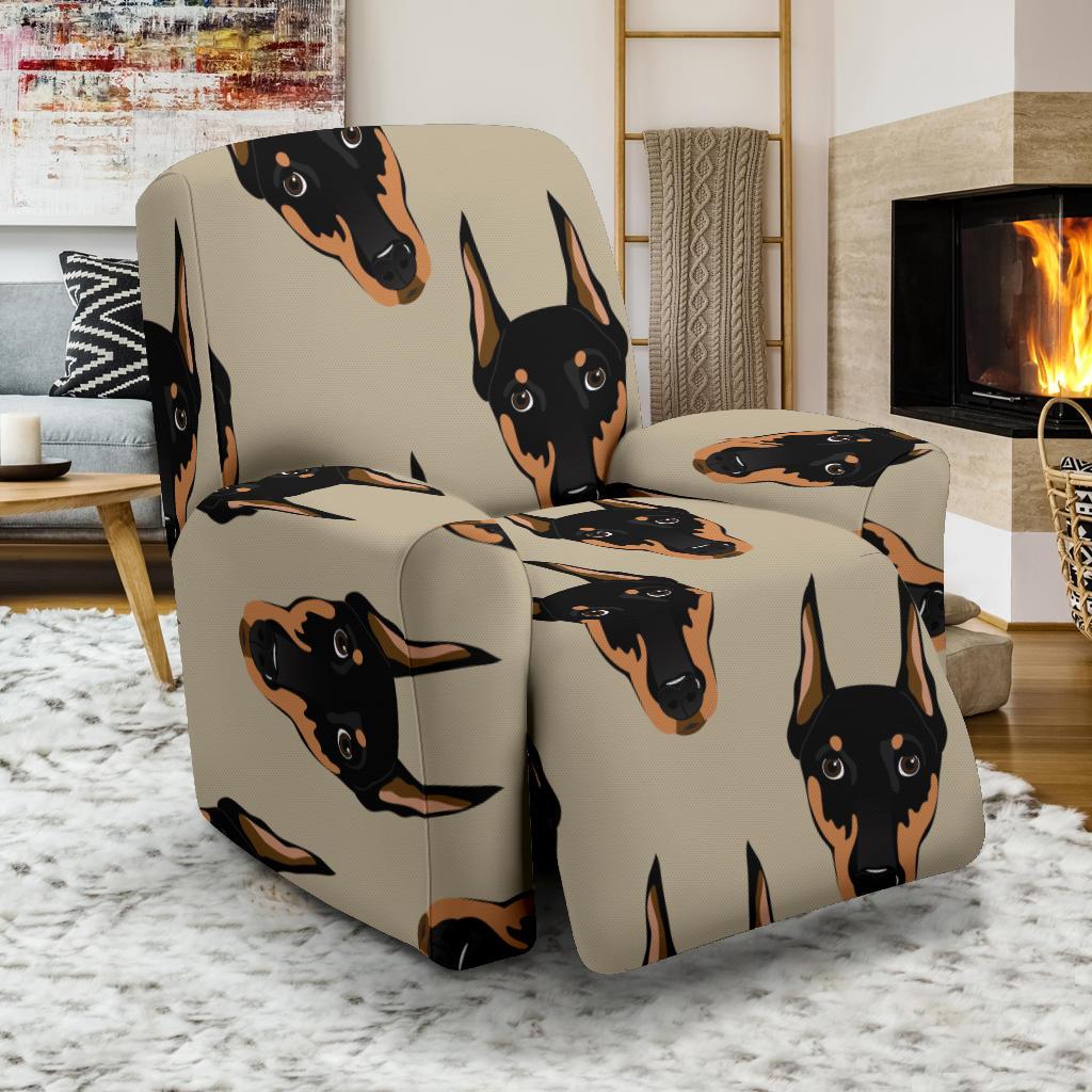 Dog Doberman Pattern Print Recliner Cover-grizzshop