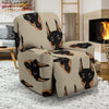 Dog Doberman Pattern Print Recliner Cover-grizzshop