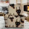 Dog Doberman Pattern Print Recliner Cover-grizzshop