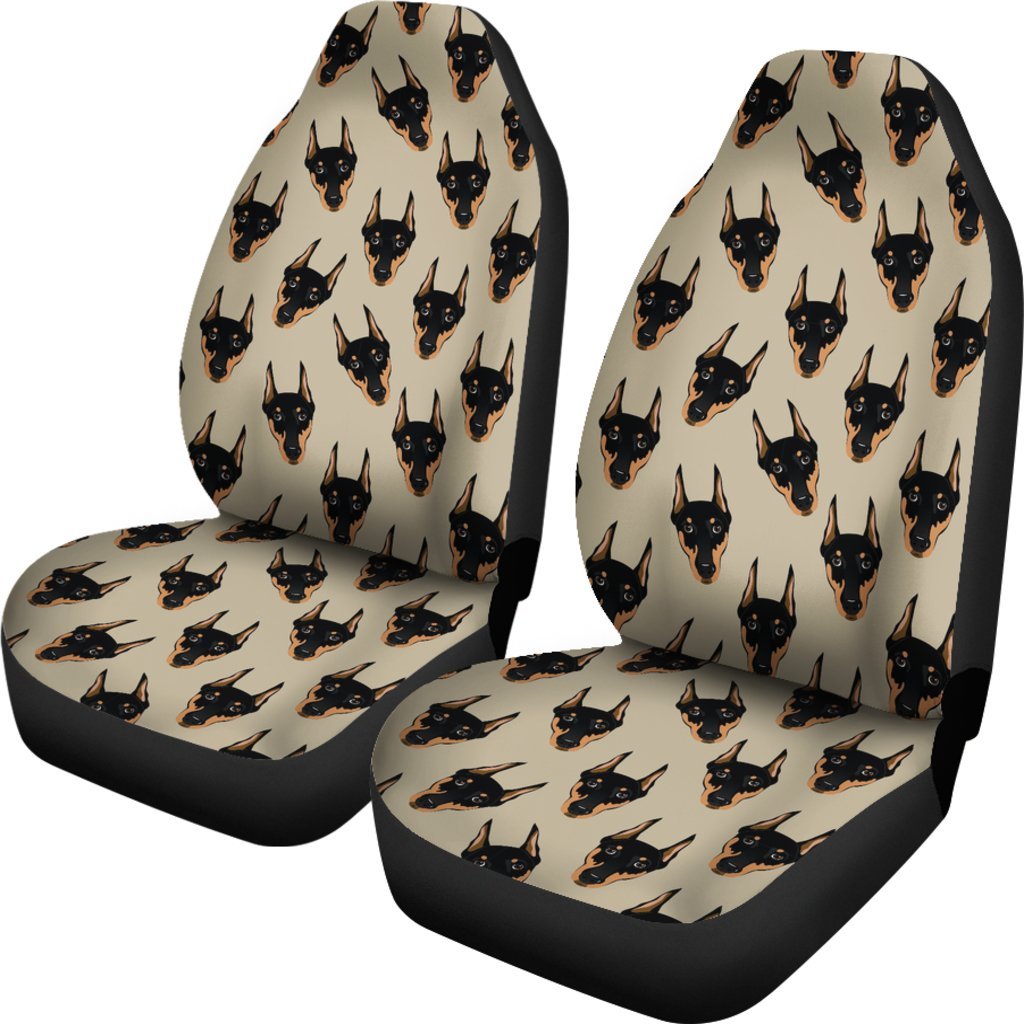 Dog Doberman Pattern Print Universal Fit Car Seat Cover-grizzshop