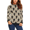 Dog Doberman Pattern Print Women Crewneck Sweatshirt-grizzshop