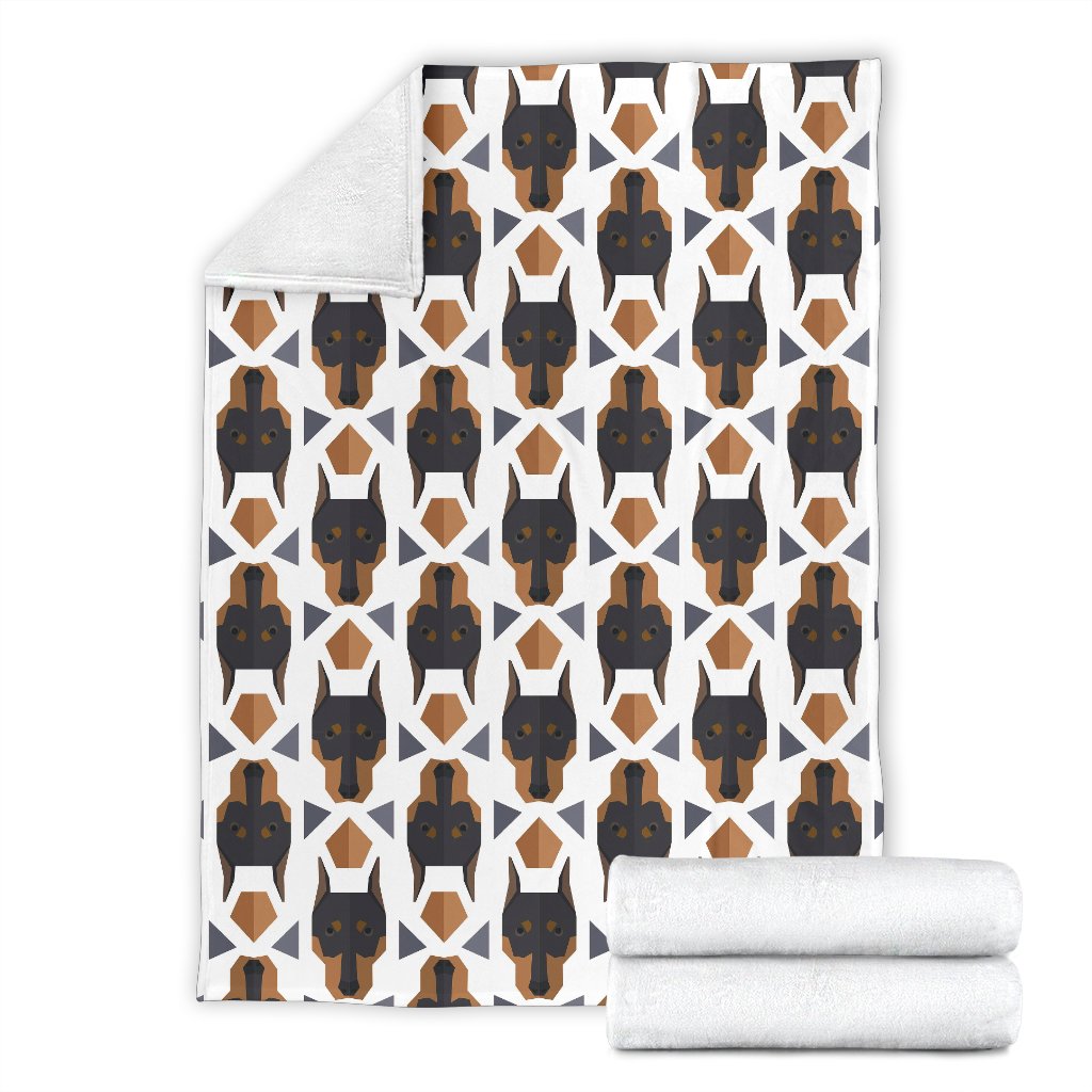 Dog Doberman Print Pattern Blanket-grizzshop