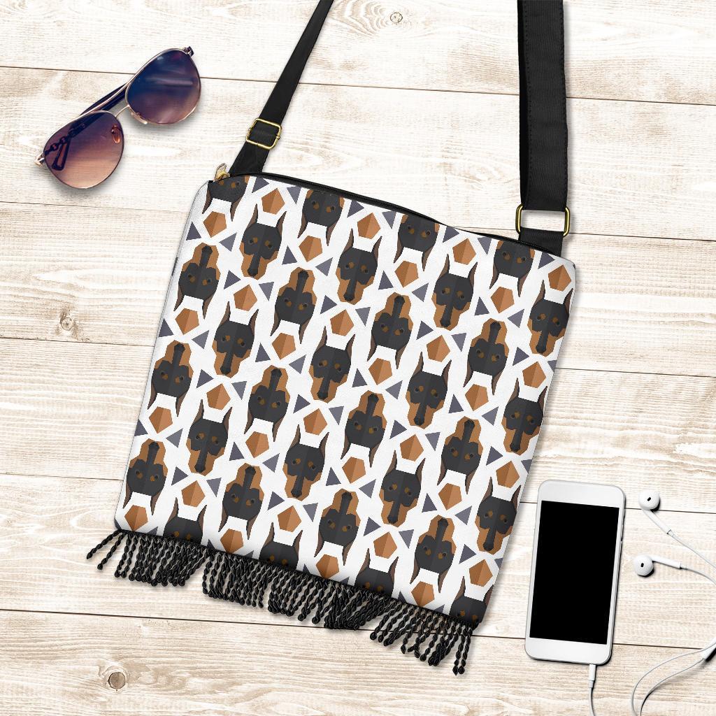 Dog Doberman Print Pattern Crossbody Bags-grizzshop