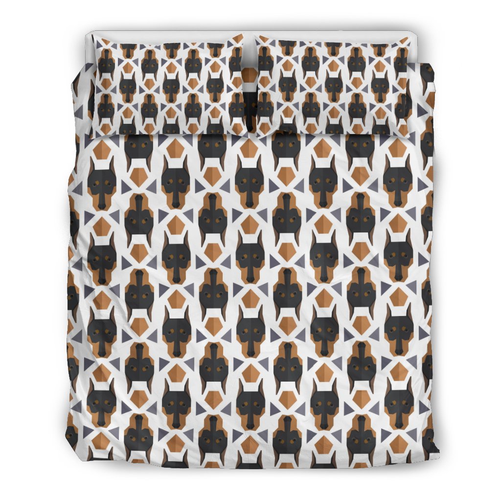 Dog Doberman Print Pattern Duvet Cover Bedding Set-grizzshop