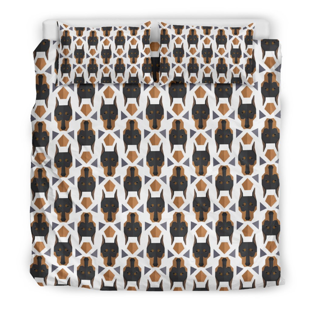 Dog Doberman Print Pattern Duvet Cover Bedding Set-grizzshop