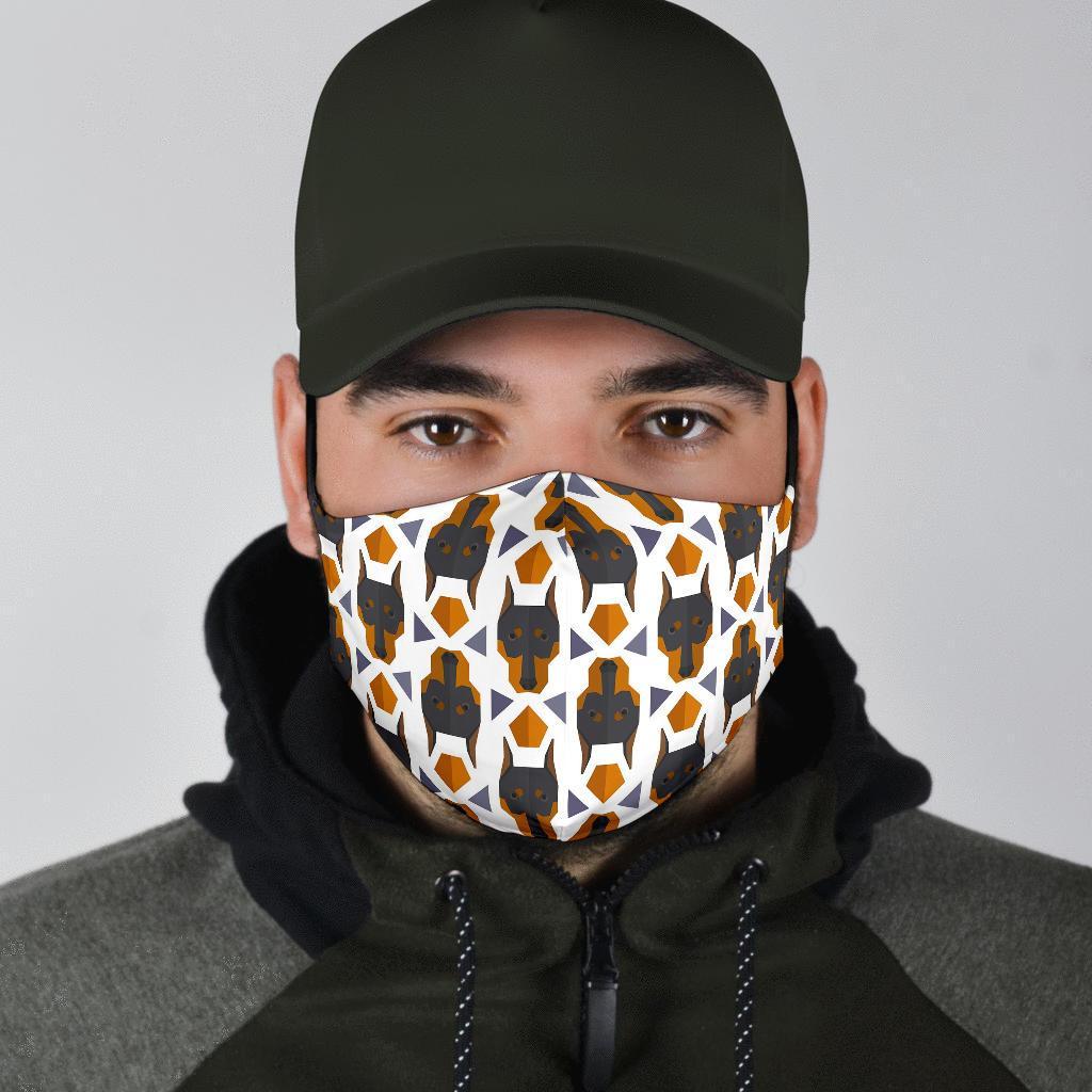 Dog Doberman Print Pattern Face Mask-grizzshop