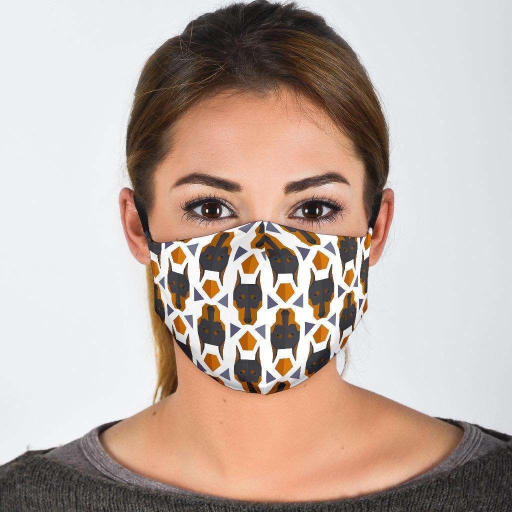 Dog Doberman Print Pattern Face Mask-grizzshop