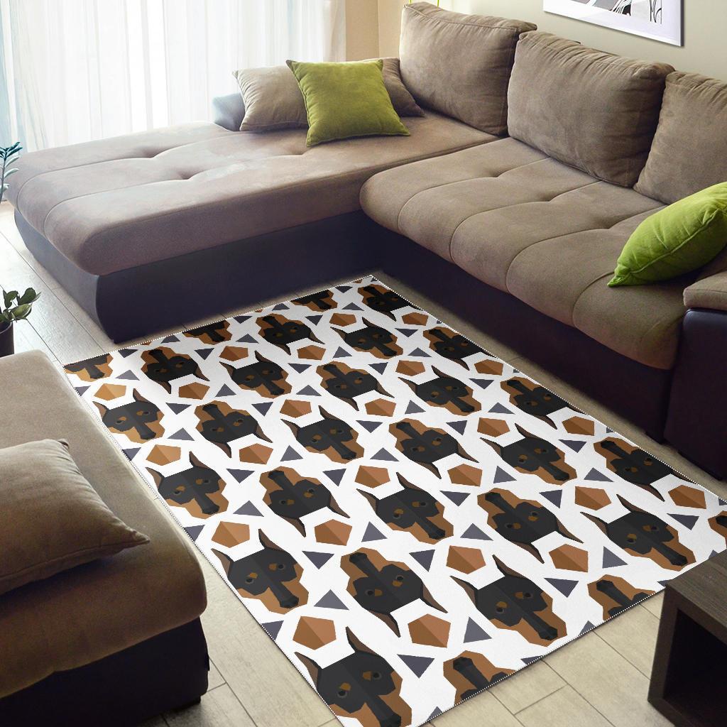 Dog Doberman Print Pattern Floor Mat-grizzshop