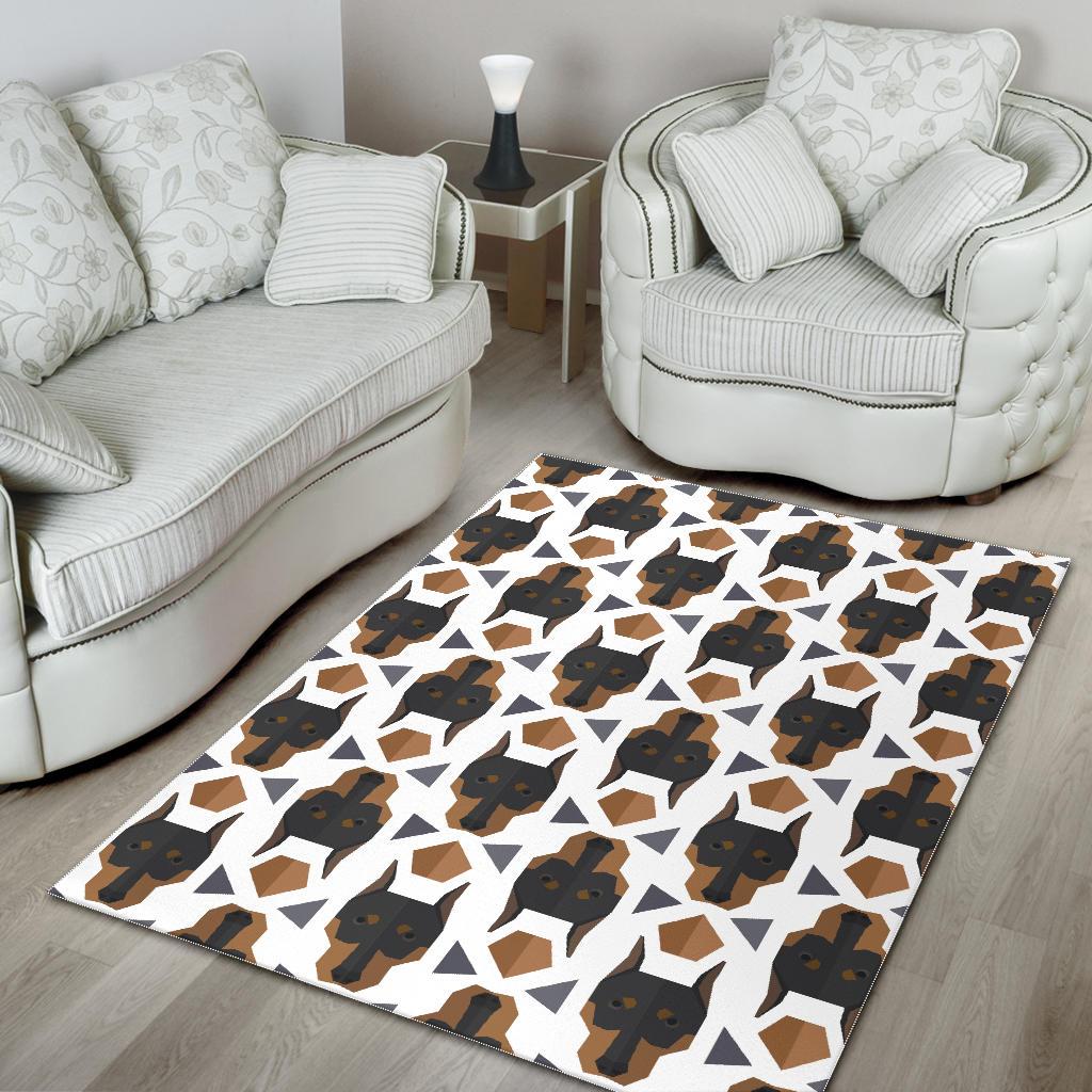 Dog Doberman Print Pattern Floor Mat-grizzshop