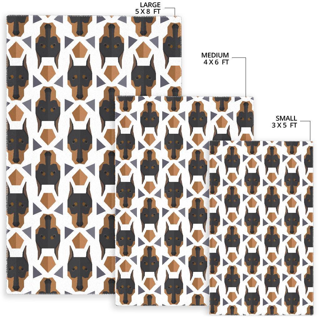 Dog Doberman Print Pattern Floor Mat-grizzshop