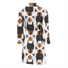 Dog Doberman Print Pattern Men Long Robe-grizzshop