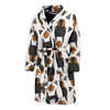 Dog Doberman Print Pattern Men Long Robe-grizzshop