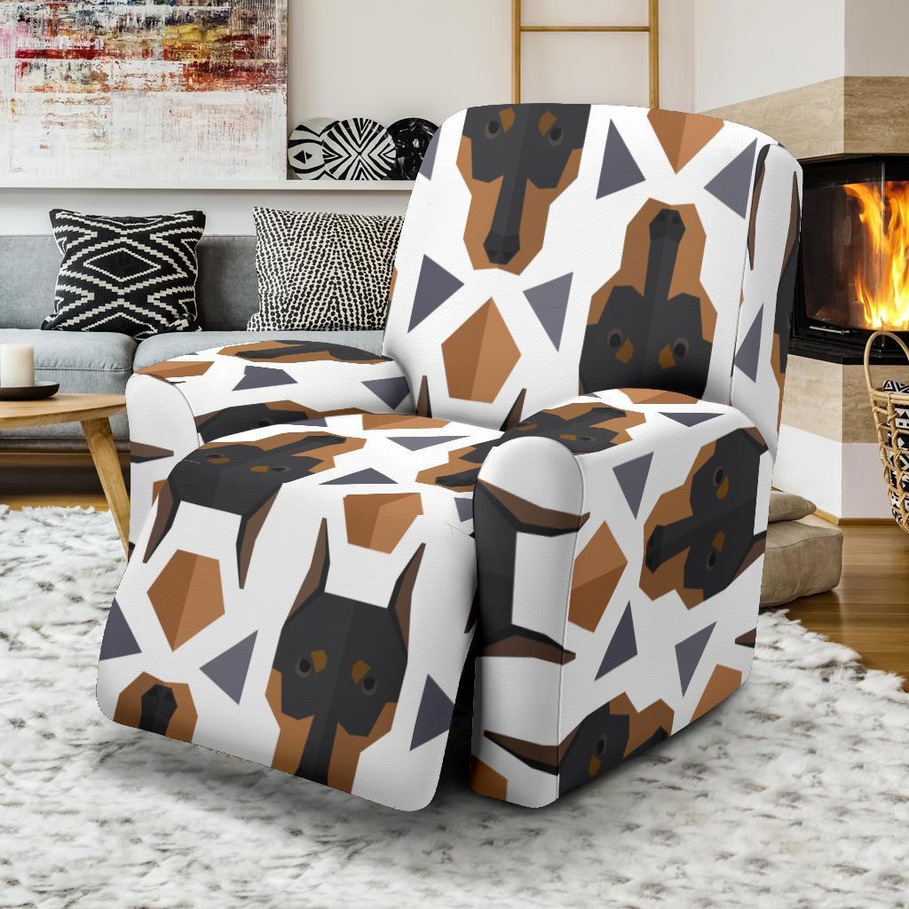 Dog Doberman Print Pattern Recliner Cover-grizzshop