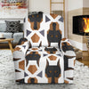 Dog Doberman Print Pattern Recliner Cover-grizzshop