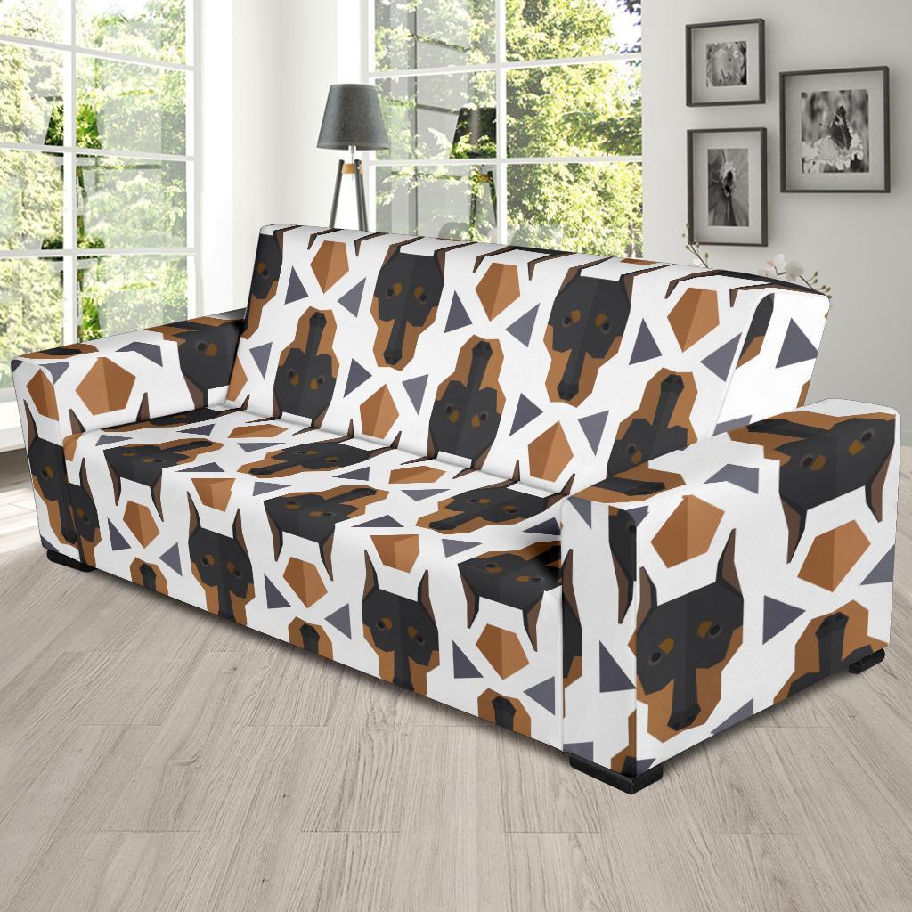 Dog Doberman Print Pattern Sofa Covers-grizzshop