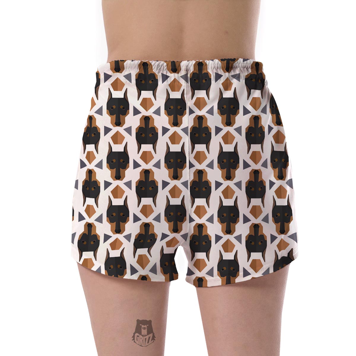 Dog Doberman Print Pattern Women's Shorts-grizzshop