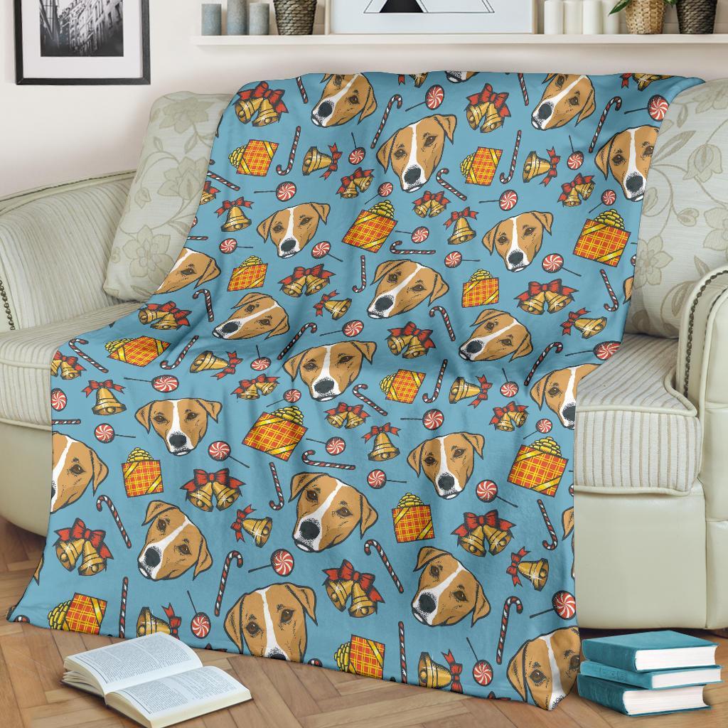 Dog Jack Russell Pattern Print Blanket-grizzshop