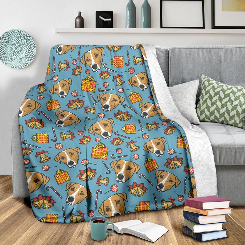 Dog Jack Russell Pattern Print Blanket-grizzshop