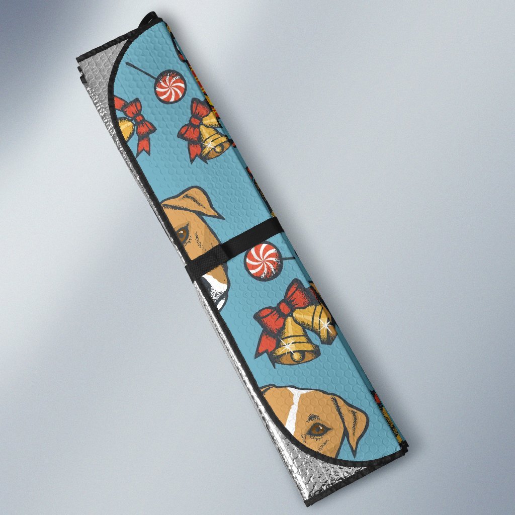 Dog Jack Russell Pattern Print Car Sun Shade-grizzshop