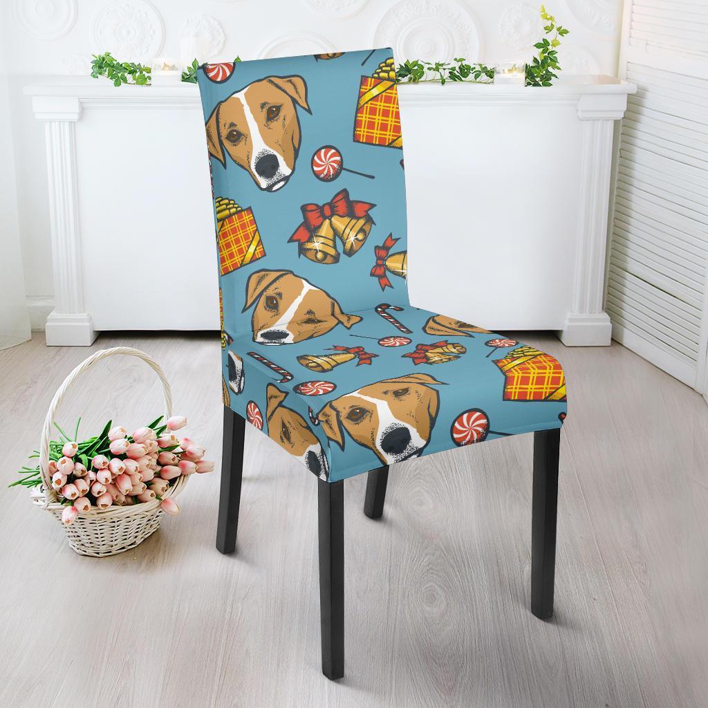 Dog Jack Russell Pattern Print Chair Cover-grizzshop