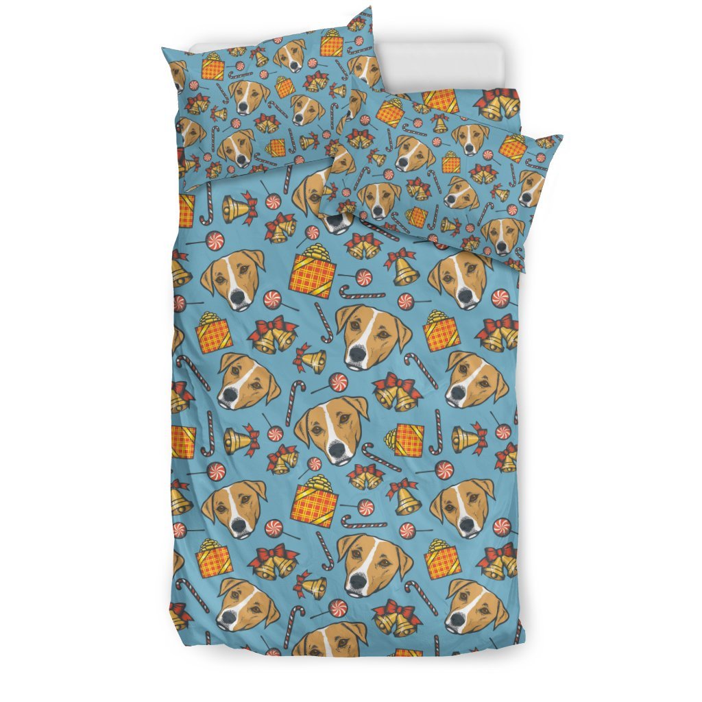 Dog Jack Russell Pattern Print Duvet Cover Bedding Set-grizzshop
