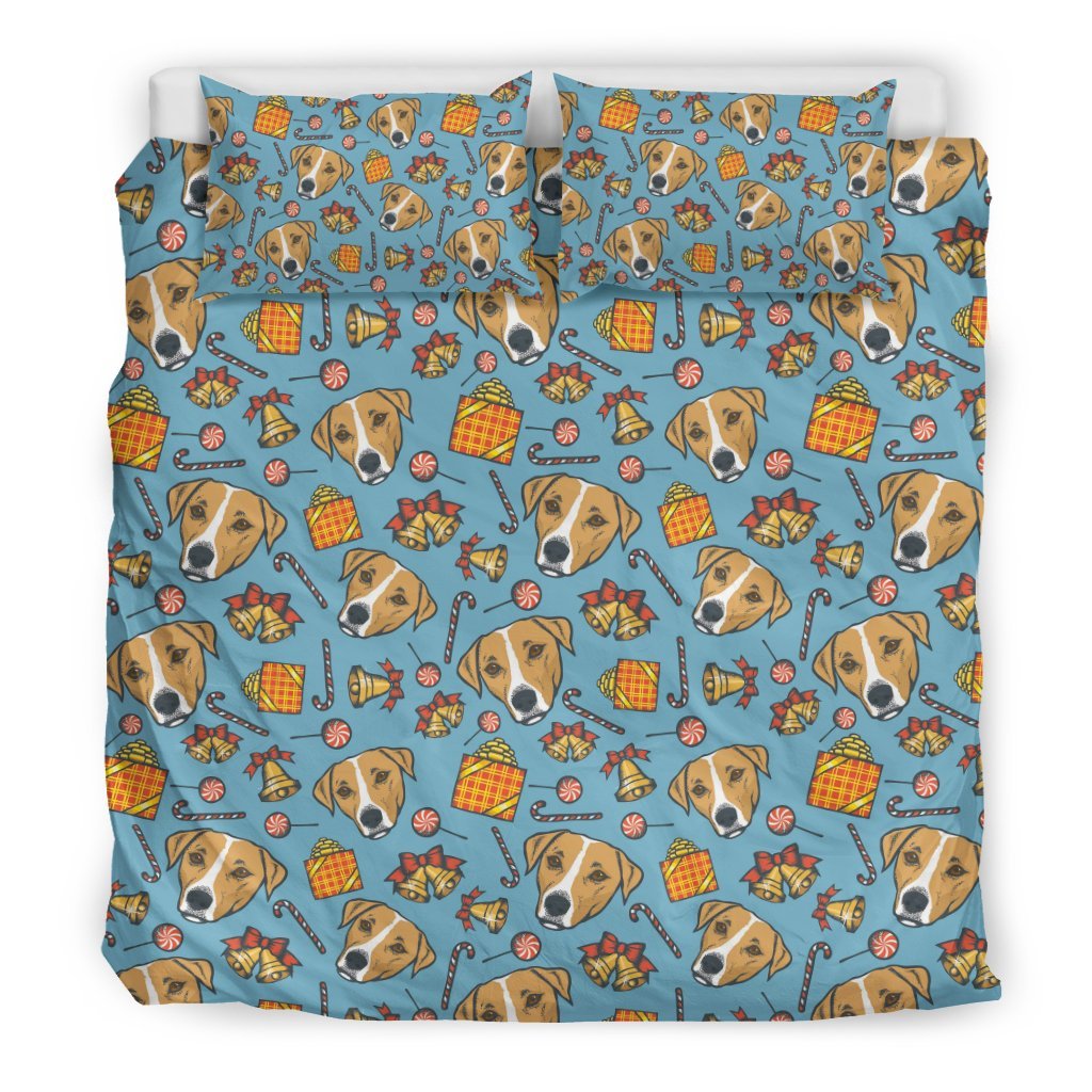 Dog Jack Russell Pattern Print Duvet Cover Bedding Set-grizzshop