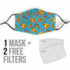 Dog Jack Russell Pattern Print Face Mask-grizzshop