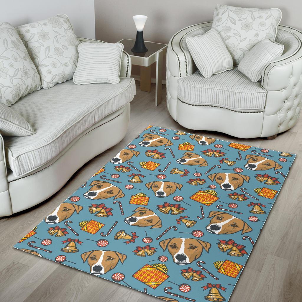 Dog Jack Russell Pattern Print Floor Mat-grizzshop