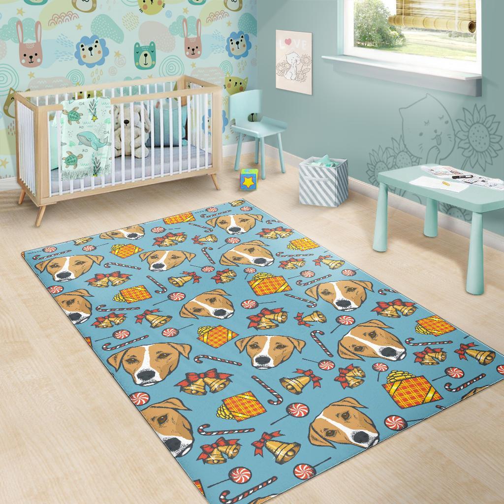 Dog Jack Russell Pattern Print Floor Mat-grizzshop