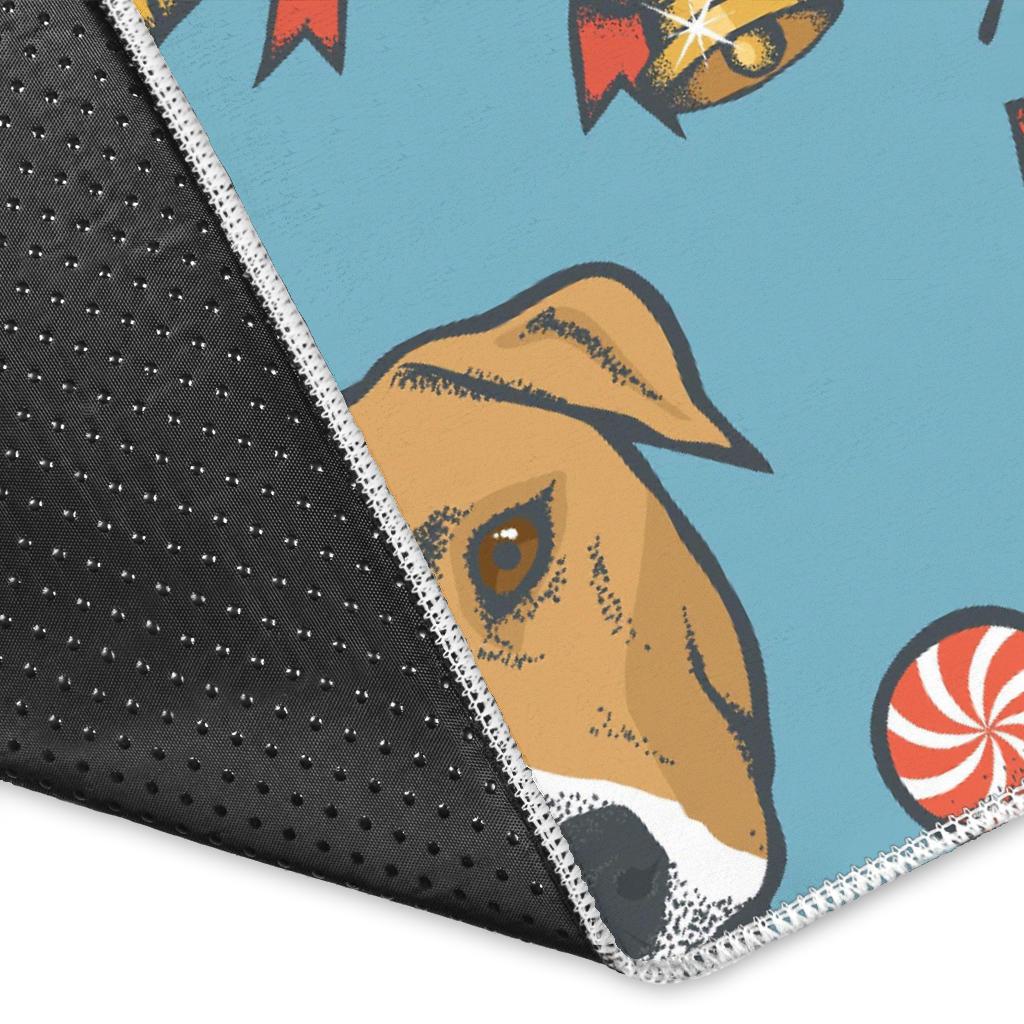Dog Jack Russell Pattern Print Floor Mat-grizzshop