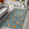 Dog Jack Russell Pattern Print Floor Mat-grizzshop