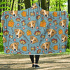 Dog Jack Russell Pattern Print Hooded Blanket-grizzshop