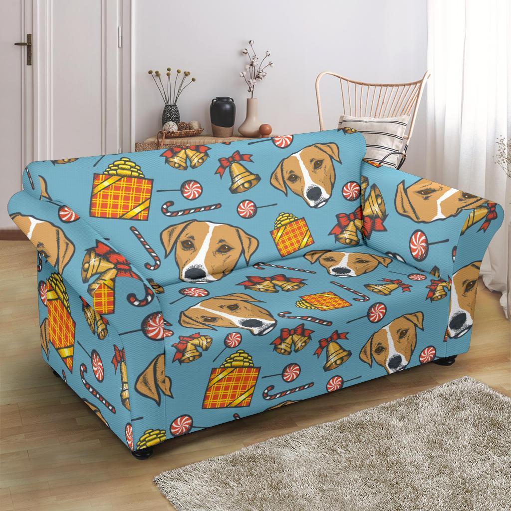 Dog Jack Russell Pattern Print Loveseat Cover-grizzshop