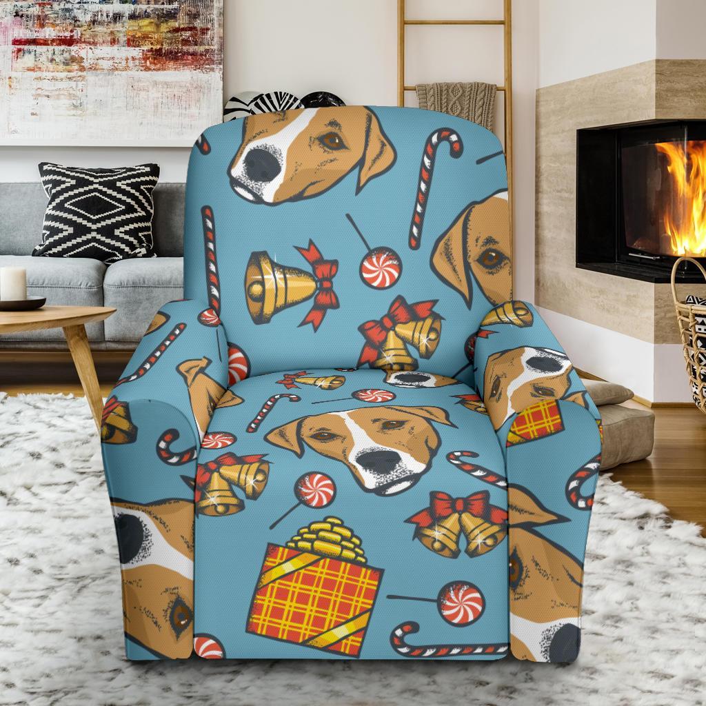 Dog Jack Russell Pattern Print Recliner Cover-grizzshop